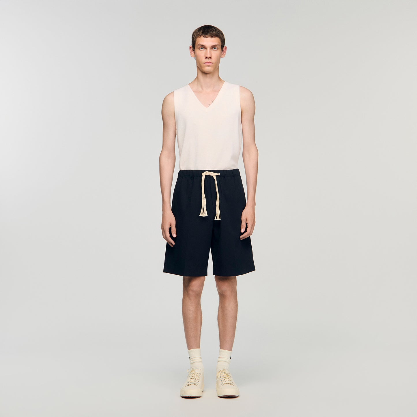 Pantalón de algodón cintura elástica