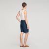 Short de denim motivo Square Cross