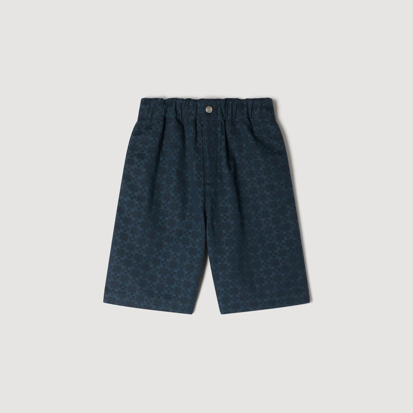 Short de denim motivo Square Cross