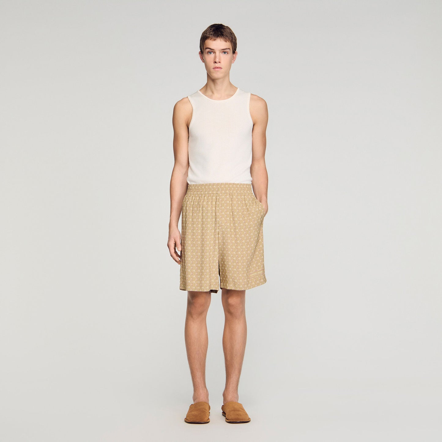 Short fluido estampado de eslabones