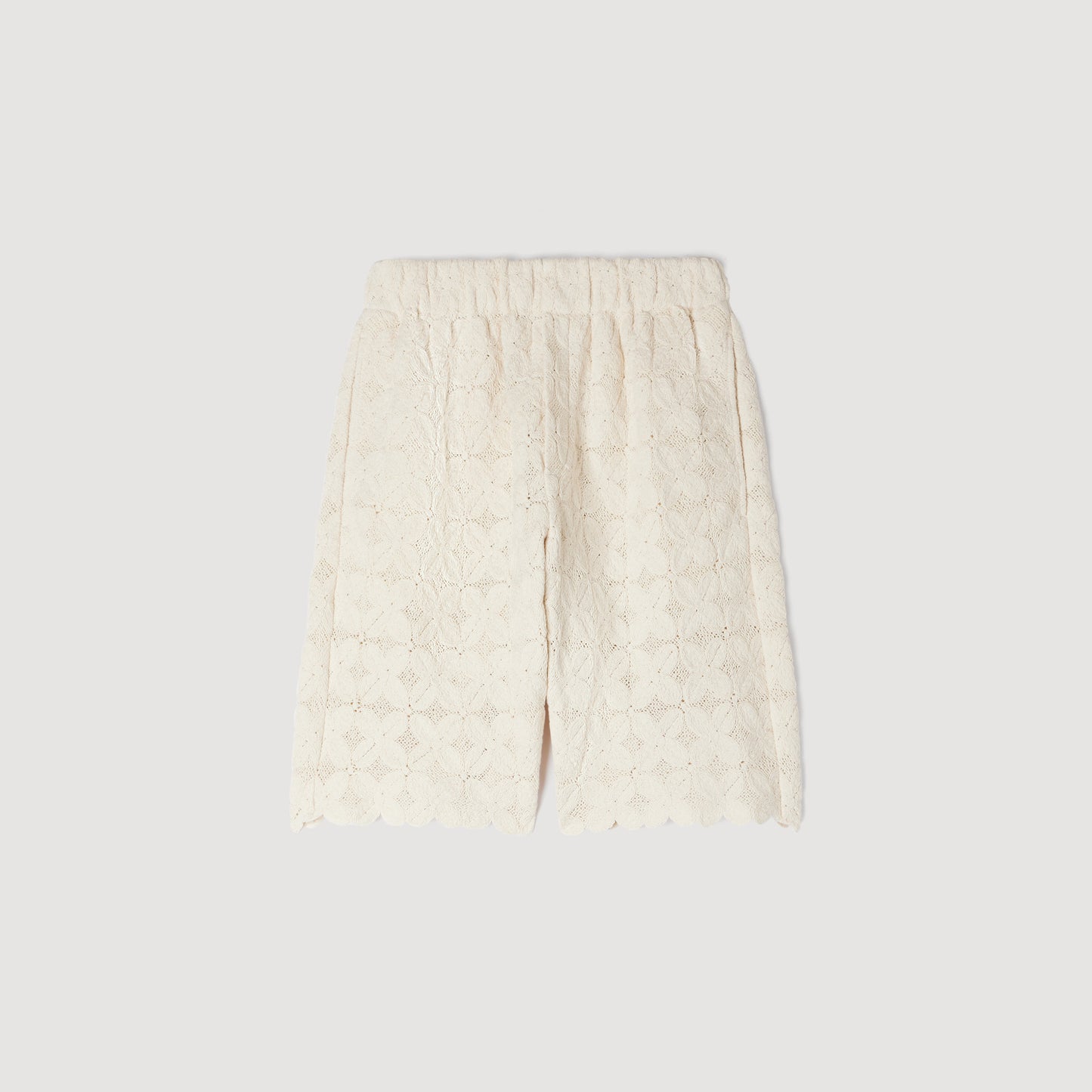 Short de algodón con bordado inglés
