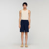 Short de lino con cintura elástica