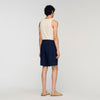 Short de lino con cintura elástica