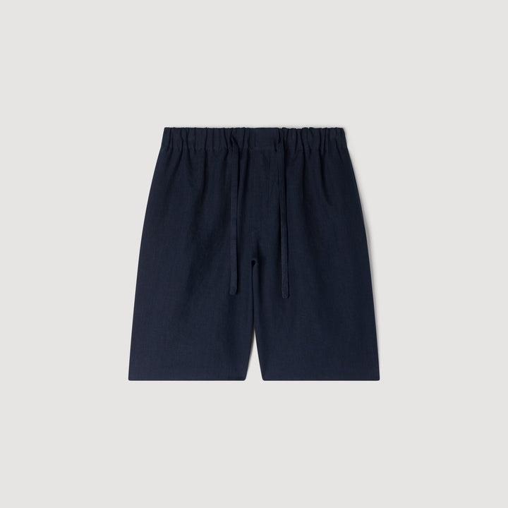 Short de lino con cintura elástica