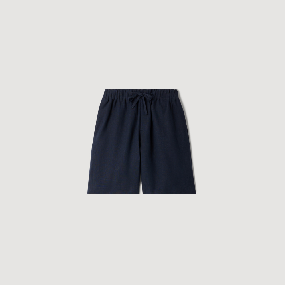 Short de lino con cintura elástica