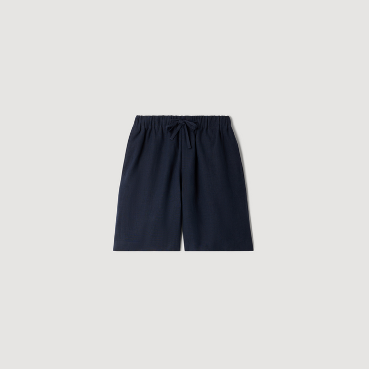 Short de lino con cintura elástica