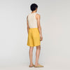 Short de lino con cintura elástica