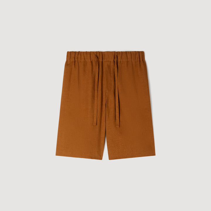 Short de lino con cintura elástica