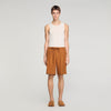 Short de lino con cintura elástica