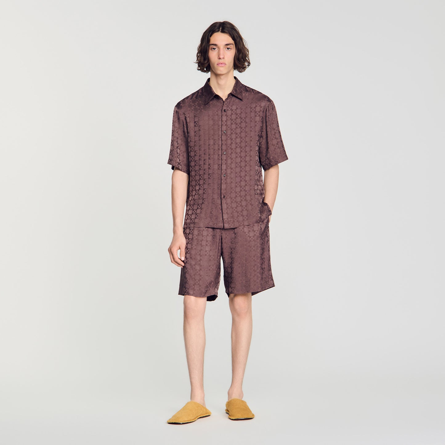 Short con motivo Square Cross