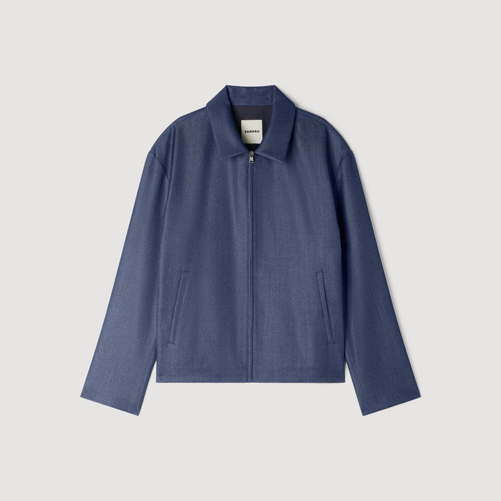 Cazadora con cremallera tipo denim