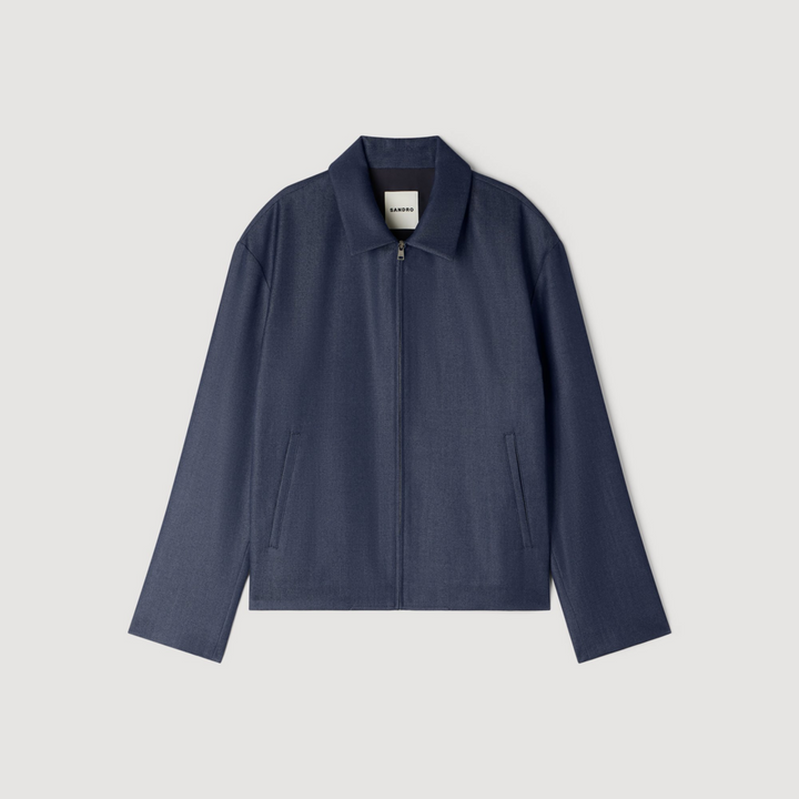 Cazadora con cremallera tipo denim