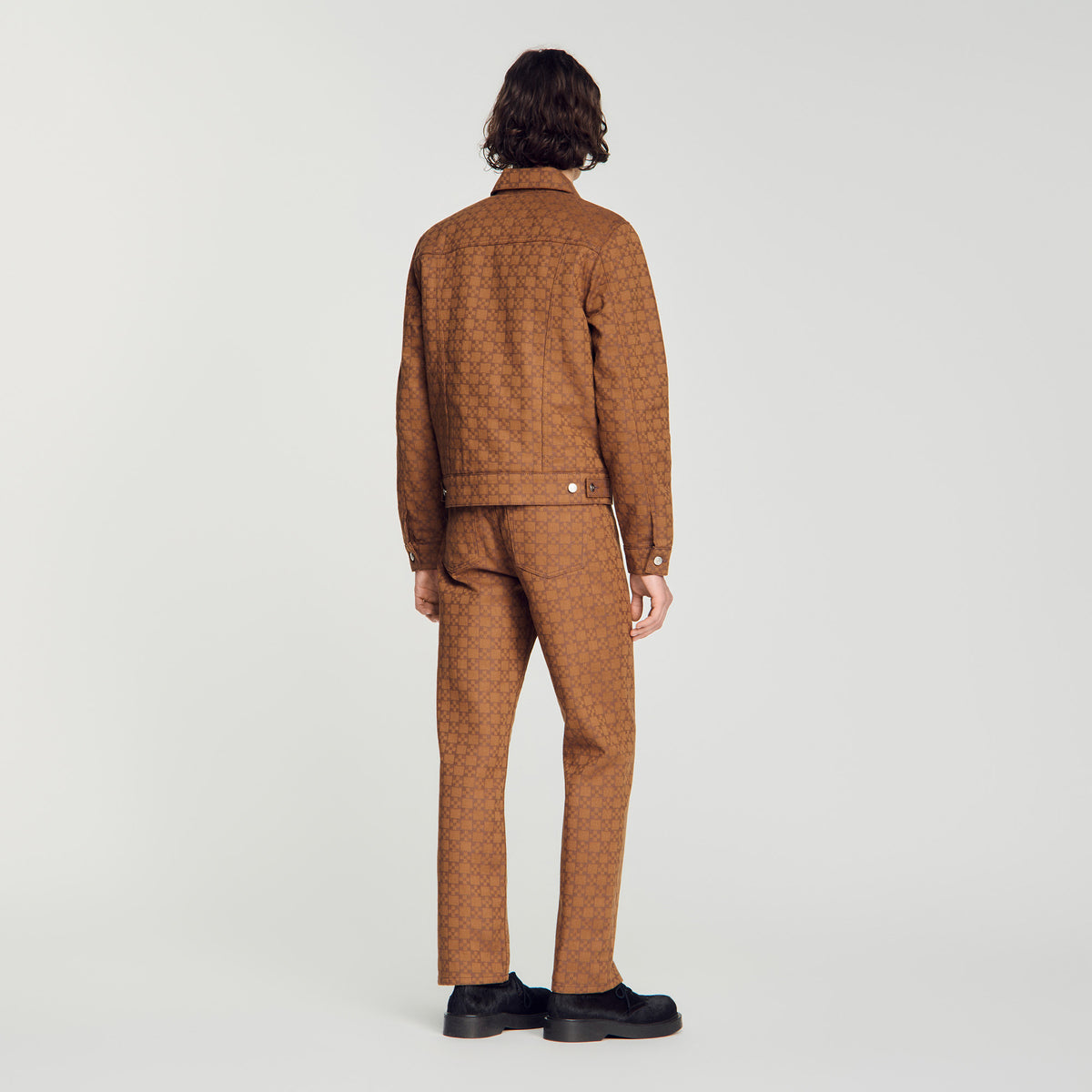 Cazadora denim motivo Square Cross