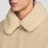 Cazadora de lana con cuello de borreguito