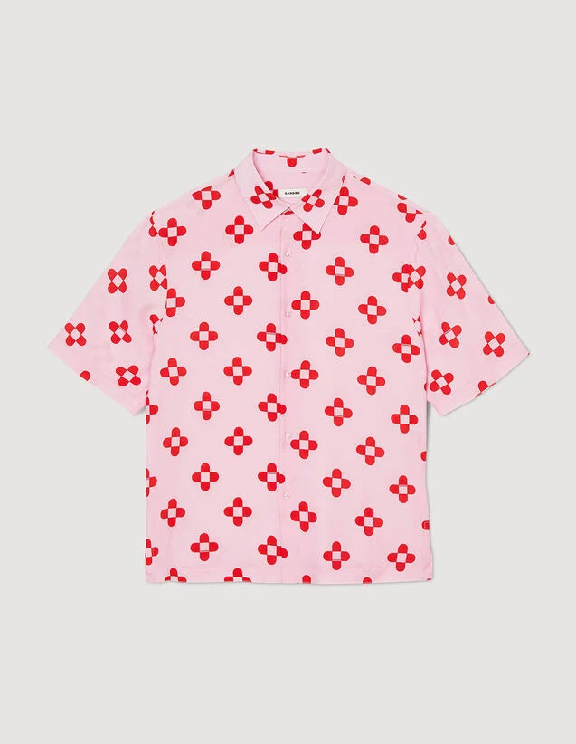 Camisa de manga corta cross flower