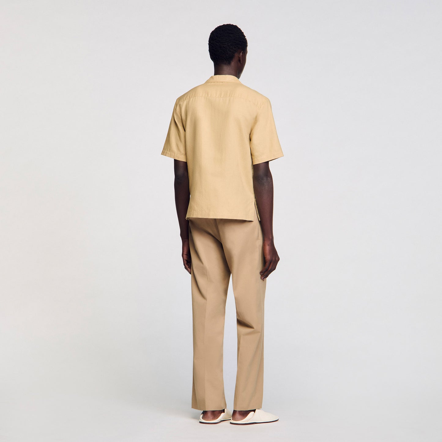 Camisa de algodón y lino