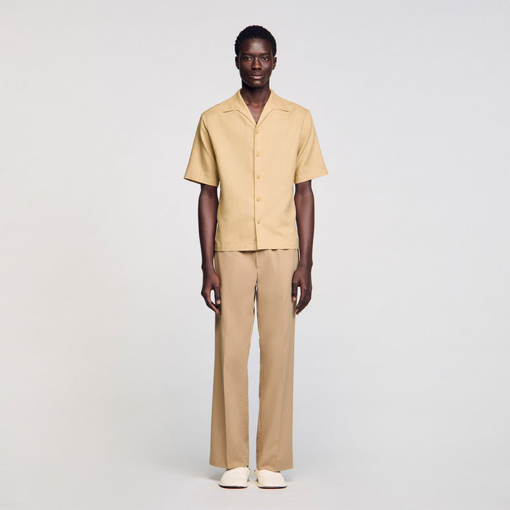 Camisa de algodón y lino