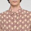 Camisa fluida con estampado de cuerda