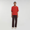 Camisa fluida con estampado de cuerda