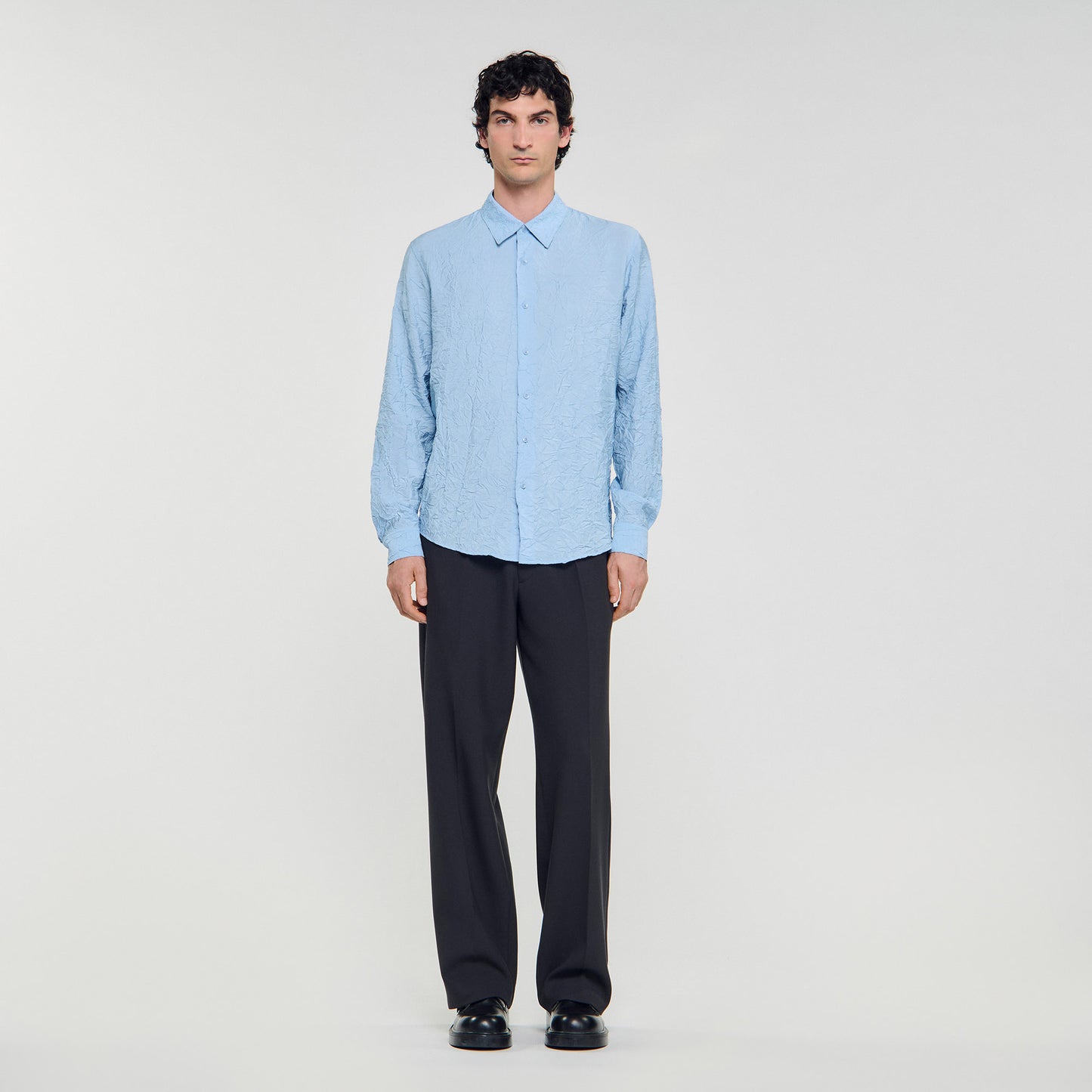 Camisa efecto arrugado