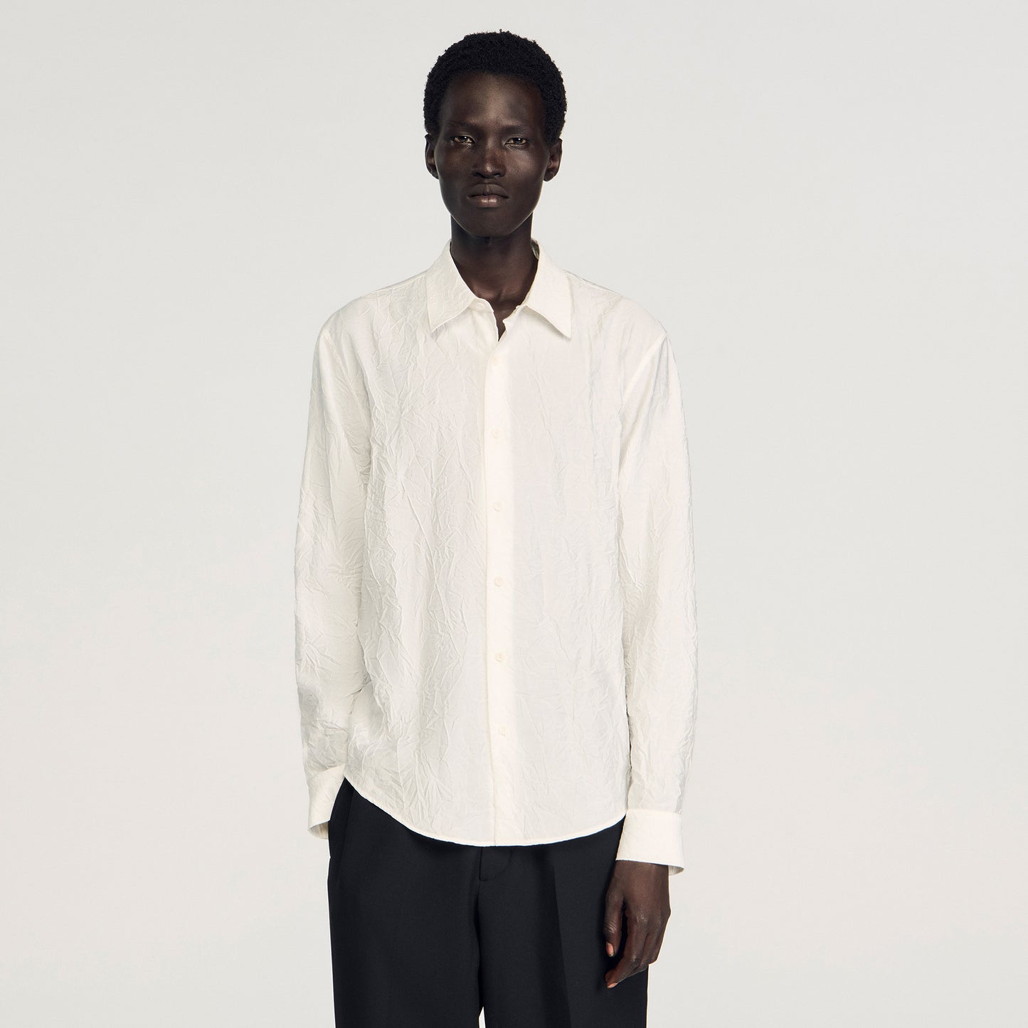 Camisa efecto arrugado