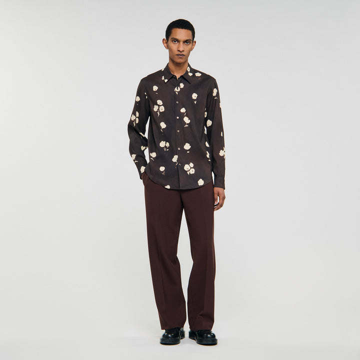 Camisa de lino con estampado floral