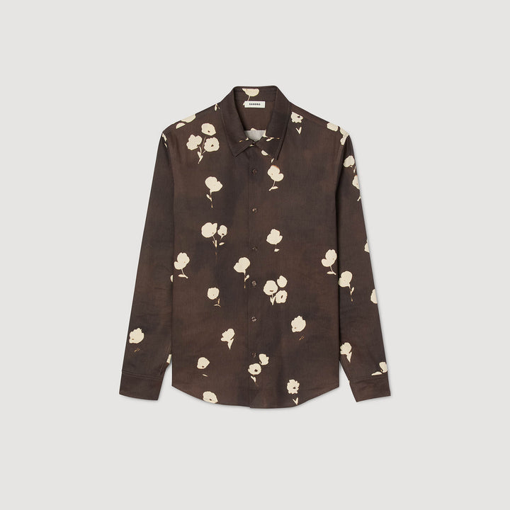 Camisa de lino con estampado floral