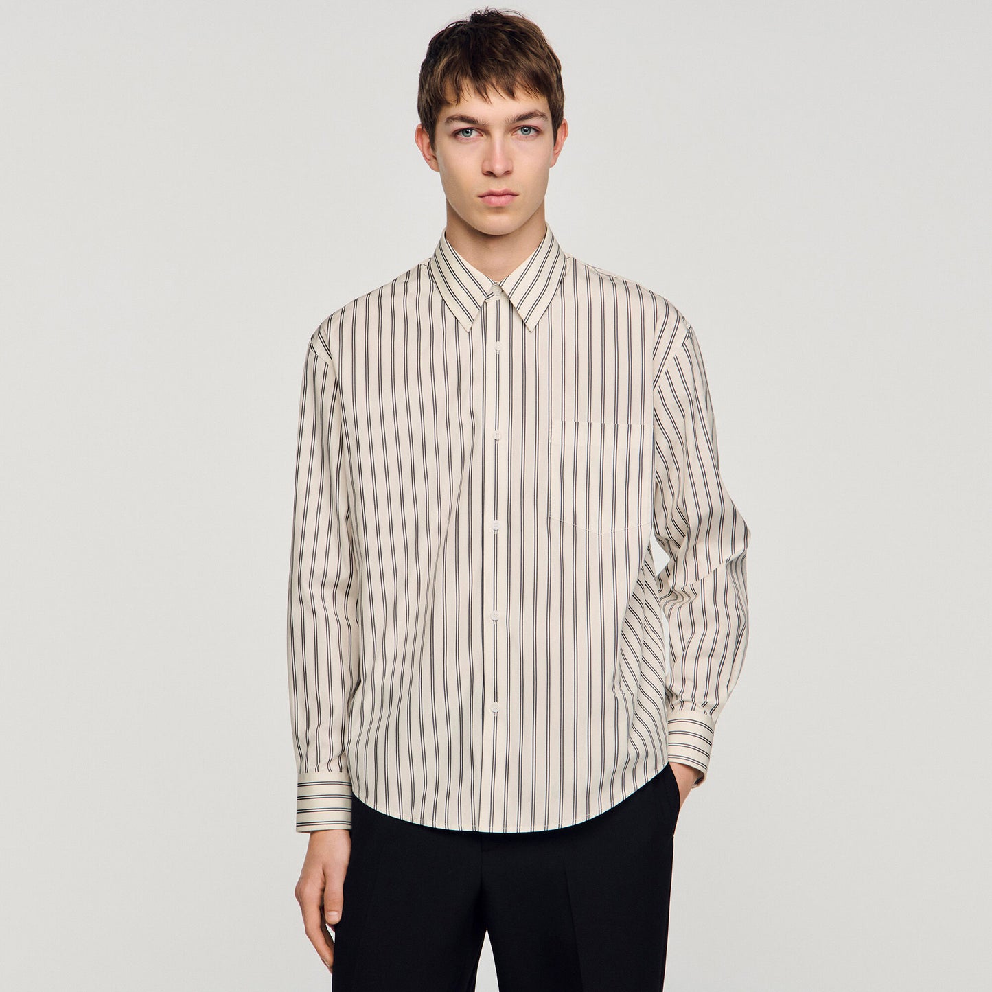 Camisa de algodón a rayas