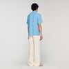 Camisa fluida con cuello italiano