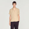 Camisa fluida con cuello italiano
