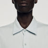 Camisa plisada con cuello italiano