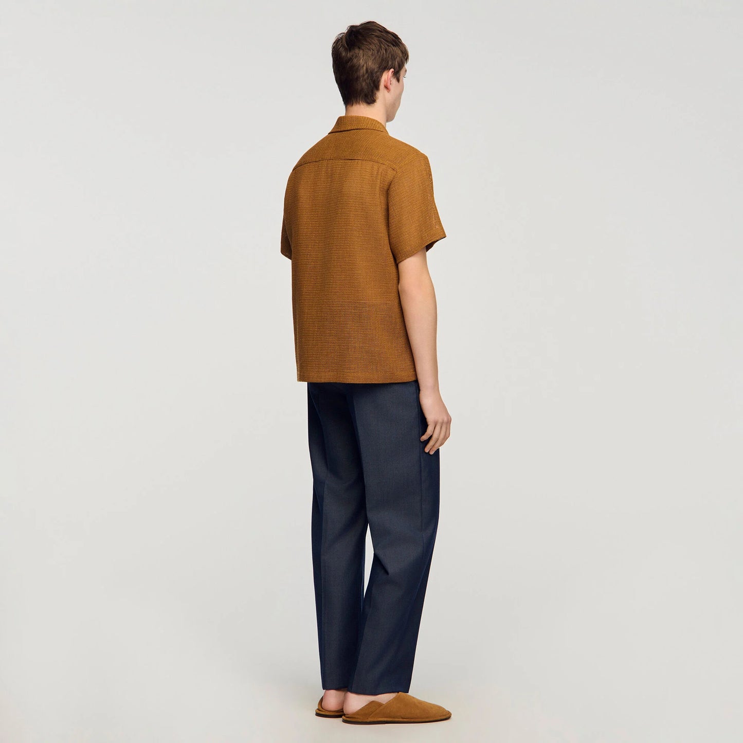 Camisa calada efecto malla