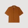 Camisa de lino con cuello italiano