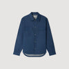 Camisa efecto denim de algodón/lino