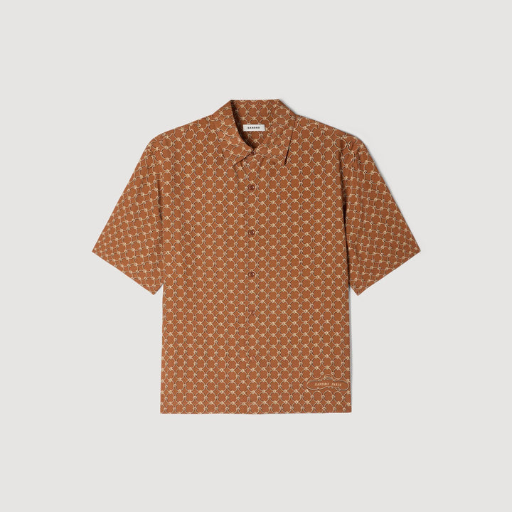Camisa fluida estampado eslabones