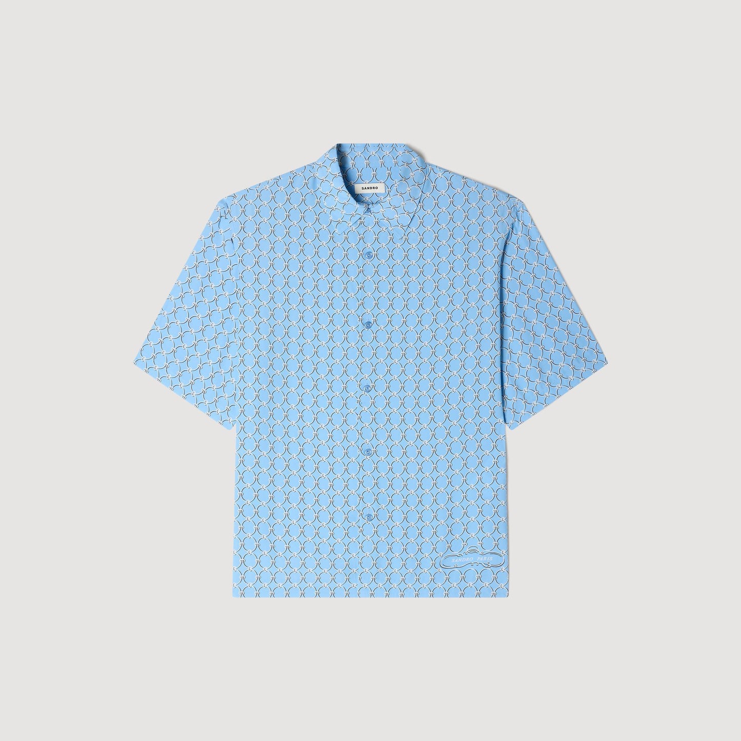 Camisa fluida estampado eslabones