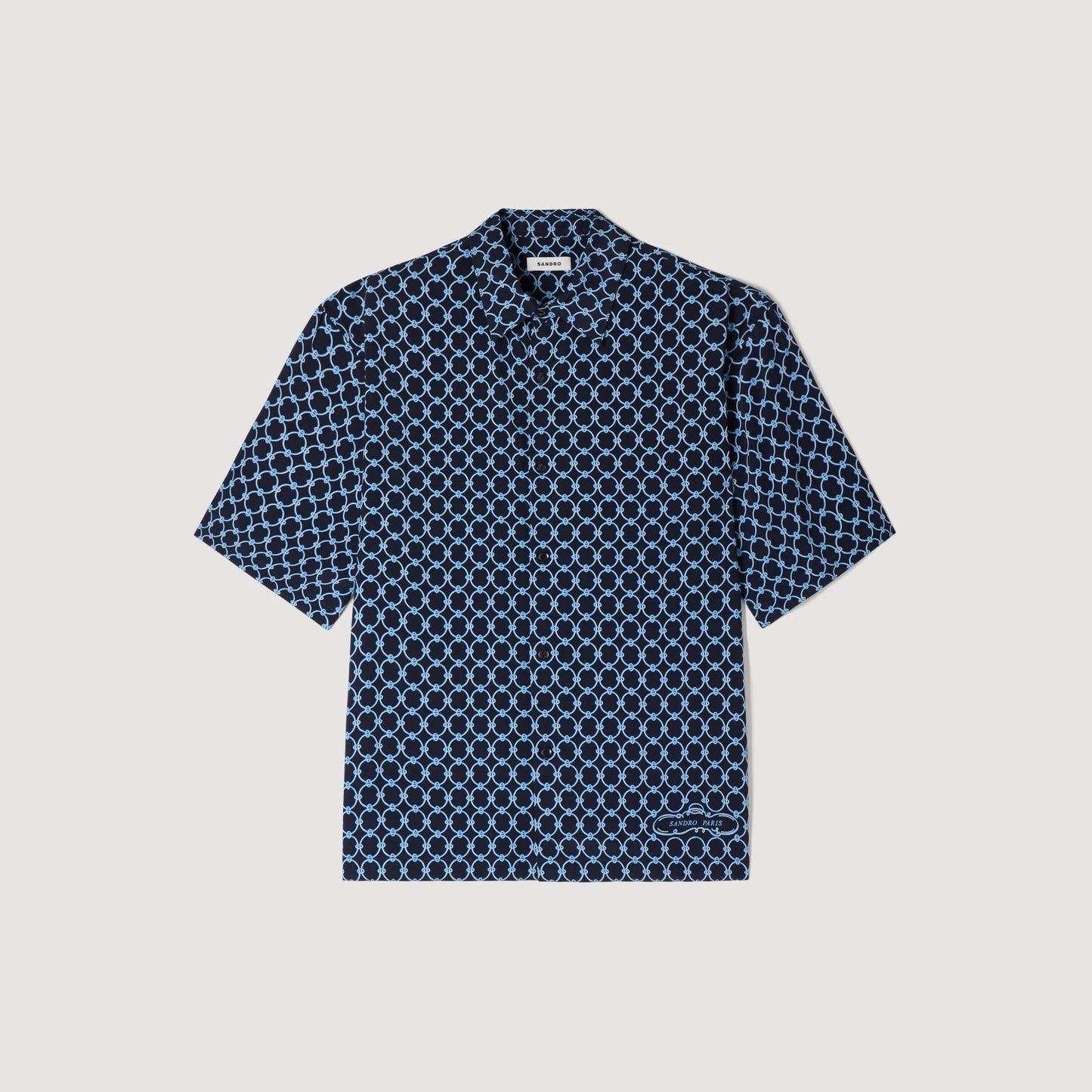 Camisa fluida estampado eslabones