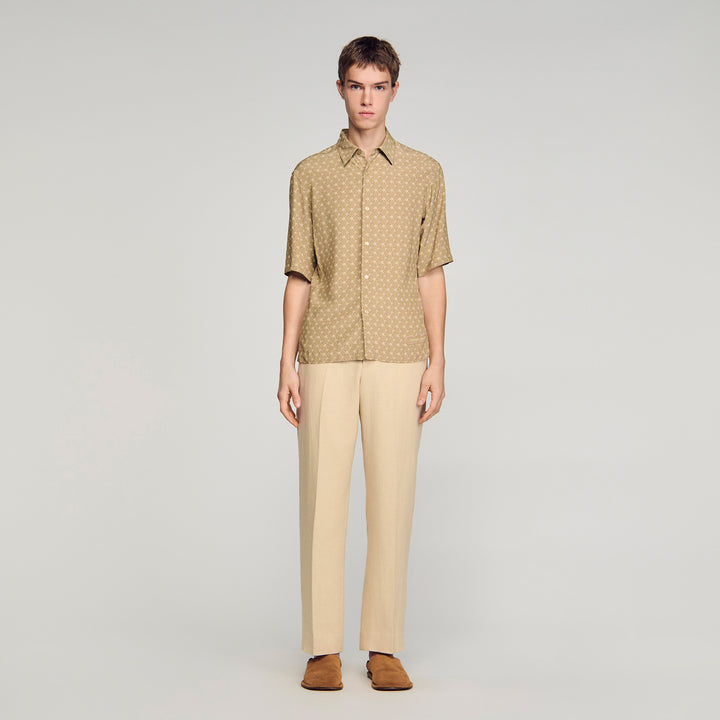 Camisa fluida estampado eslabones