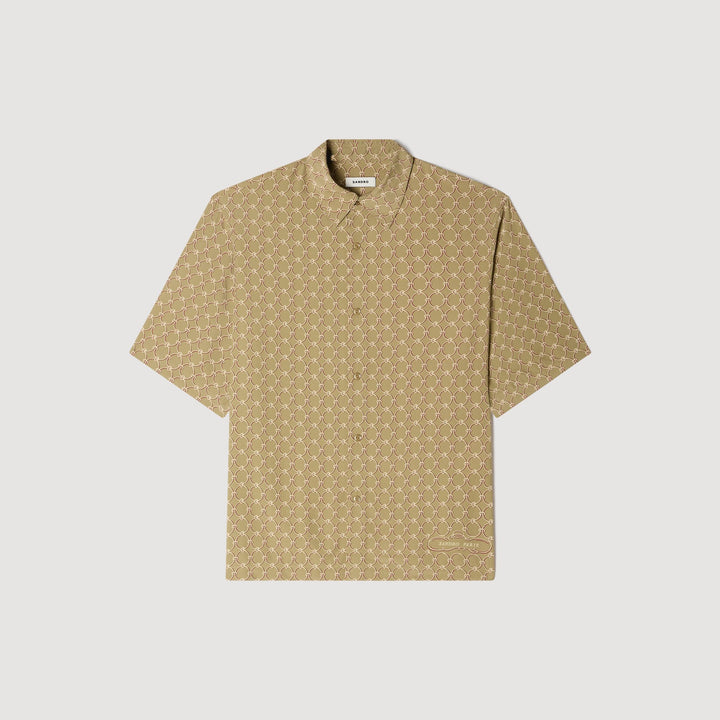 Camisa fluida estampado eslabones
