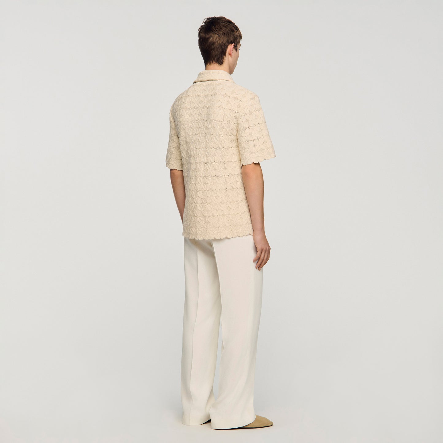 Camisa de algodón bordado inglés