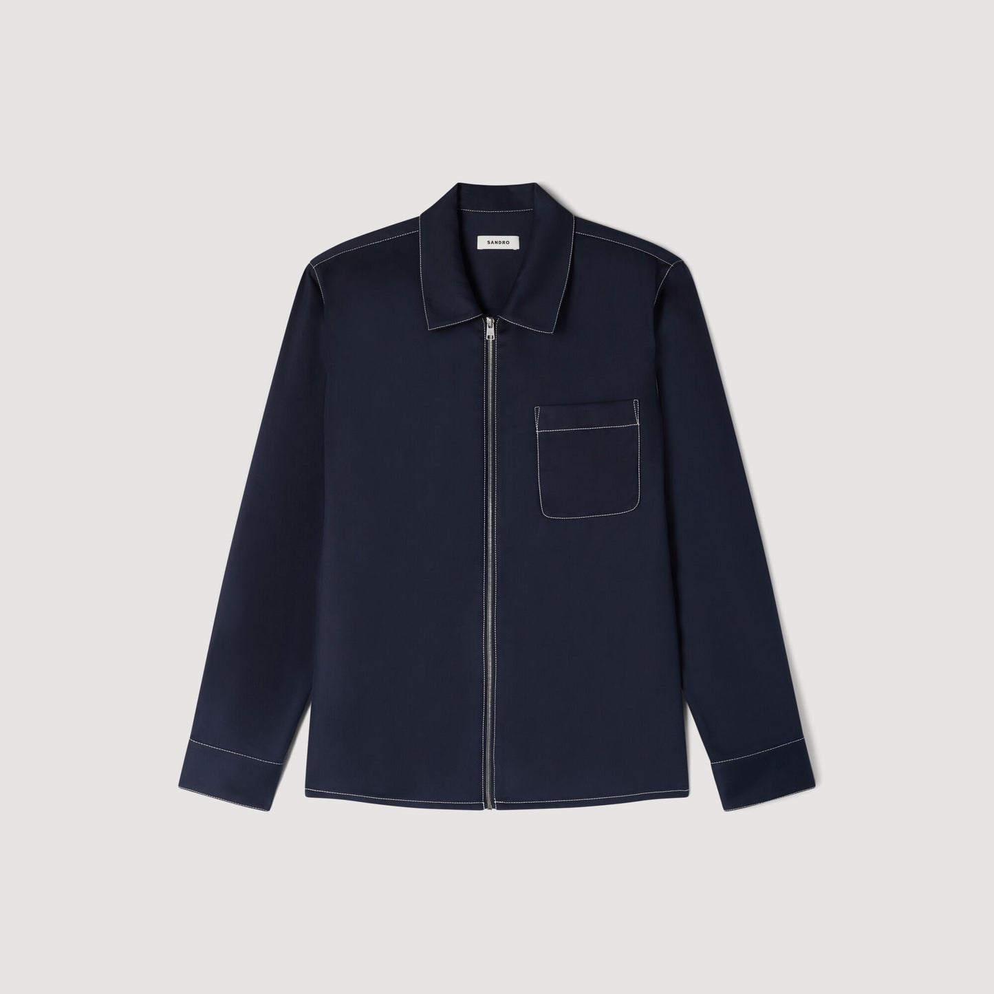 Camisa fluida con cremallera