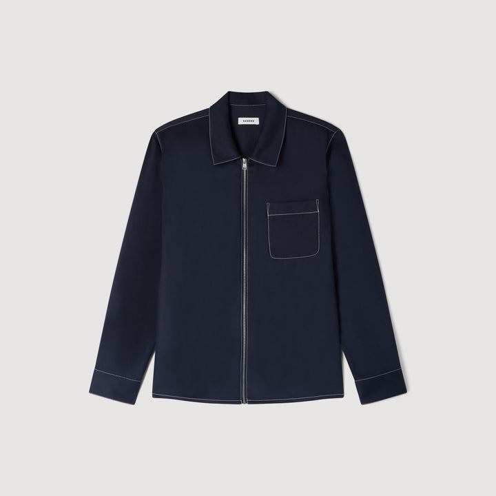 Camisa fluida con cremallera