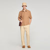 Camisa con textura, cuello italiano