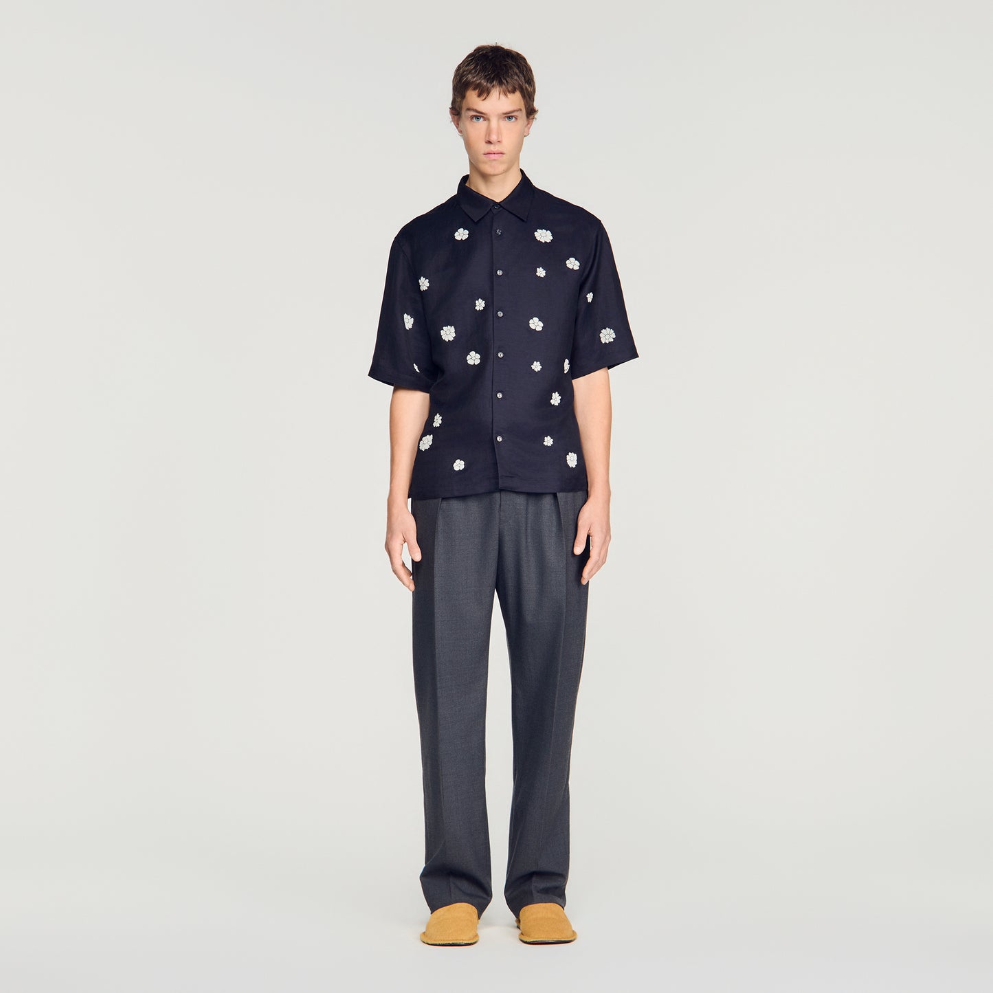 Camisa fluida con estampado floral