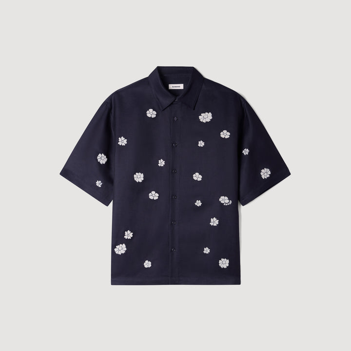 Camisa fluida con estampado floral