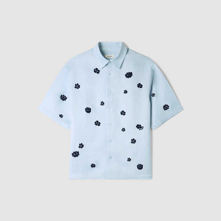 Camisa fluida con estampado floral
