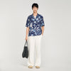 Camisa estampada cuello italiano