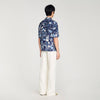 Camisa estampada cuello italiano