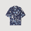 Camisa estampada cuello italiano
