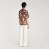 Camisa estampada cuello italiano